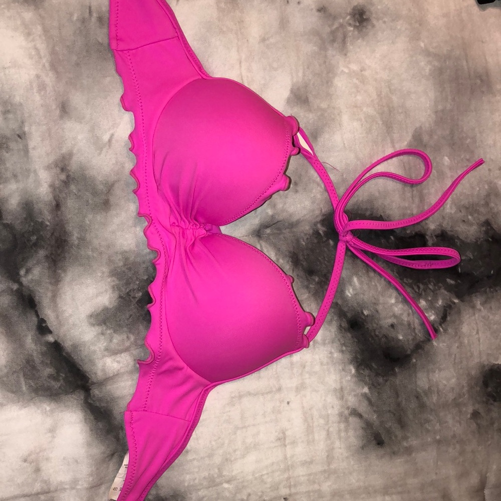 Pink push up bathing suit top